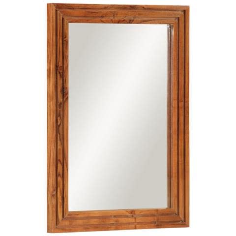 Specchio Da Bagno 50x70 Cm In Legno Massello Di Acacia E Vetro - Foto 1