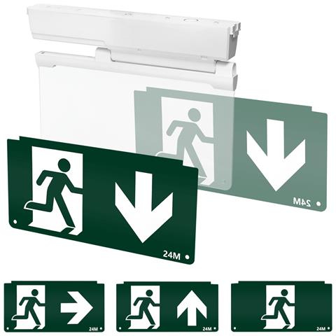 Luce Emergenza Led Permanente Segnaletica Bifacciale 3.6w - Foto 1