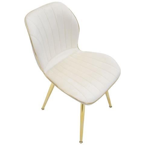 Sedia Paris Space Crema /gold Set 2 Pz Cm 46x58x77 - Foto 5