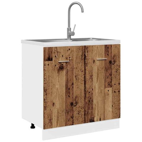 Mobile Sottolavello “Lyon” Legno Antico 80x46x81,5cm - Foto 2
