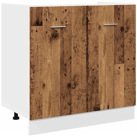 Mobile Sottolavello “Lyon” Legno Antico 80x46x81,5cm - Foto 1