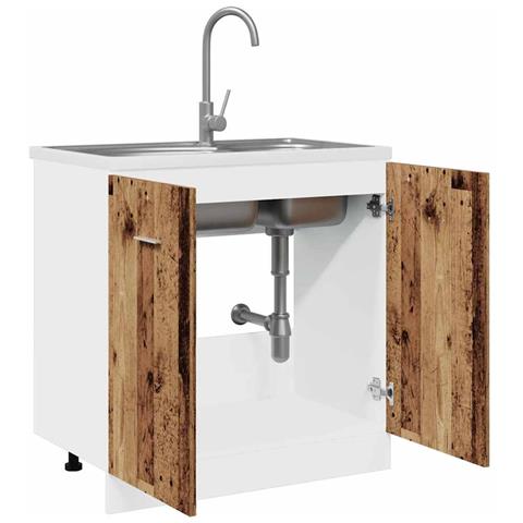 Mobile Sottolavello “Lyon” Legno Antico 80x46x81,5cm - Foto 10