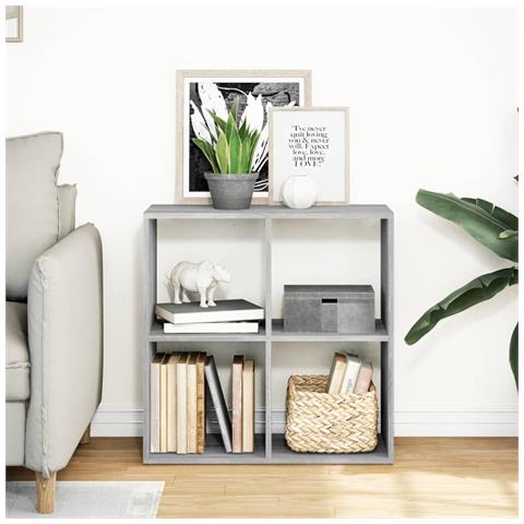 Libreria Divisorio Grigio Sonoma 69,5x29x69,5 Cm In Truciolato - Foto 3