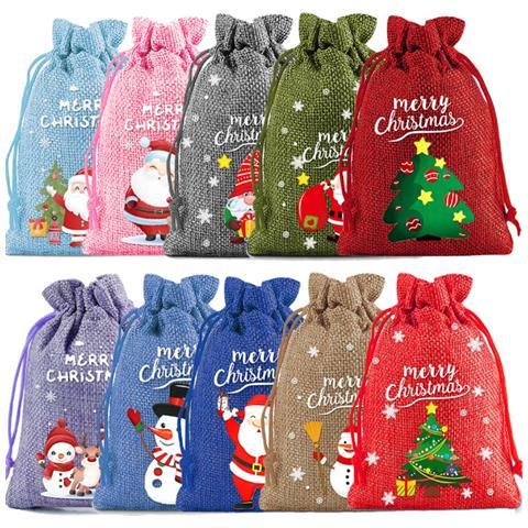 Sacchetti Regalo Di Iuta Di Natale 10-pack - Foto 2