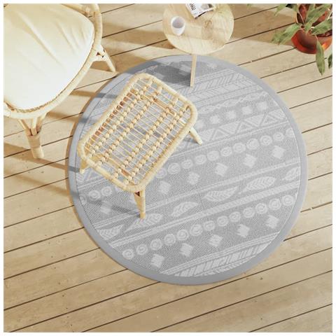 Tappeto Da Esterno Grigio 120 Cm In Pp - Foto 1