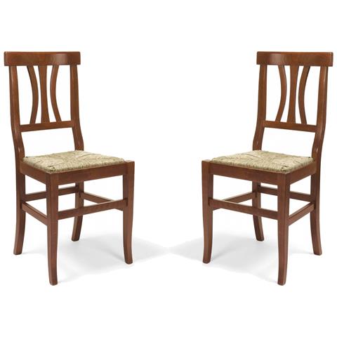 Holly - Set 2 Sedie Curve In Legno Massello - Foto 1