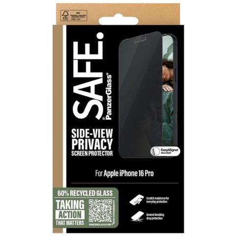 Pellicola Protettiva Per Iphone 16 Pro Con Filtro Per La Privacy, Nero - Foto 4