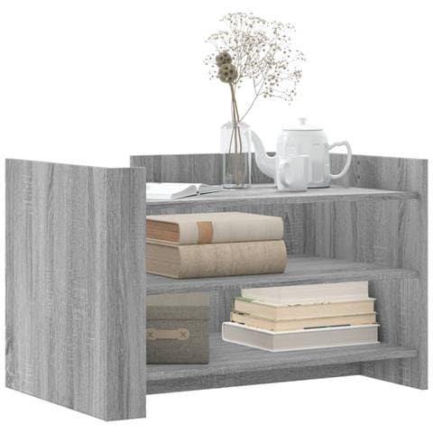 Tavolino Salotto Grigio Sonoma 80x50x50 Cm Legno Multistrato - Foto 3