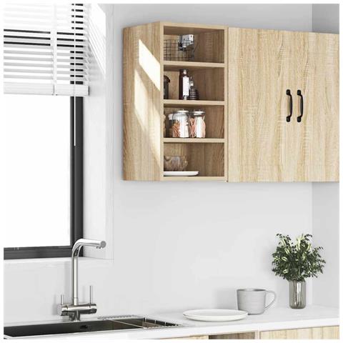 Mobile Pensile Rovere Sonoma 30x29,5x60 Cm In Legno Multistrato - Foto 3