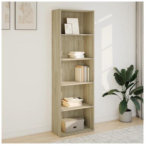 Libreria Rovere Sonoma 60x30x189 Cm In Legno Multistrato - Foto 3