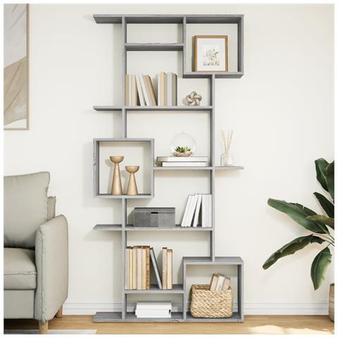 Libreria Grigio Sonoma 92x29x188 Cm In Legno Multistrato - Foto 1