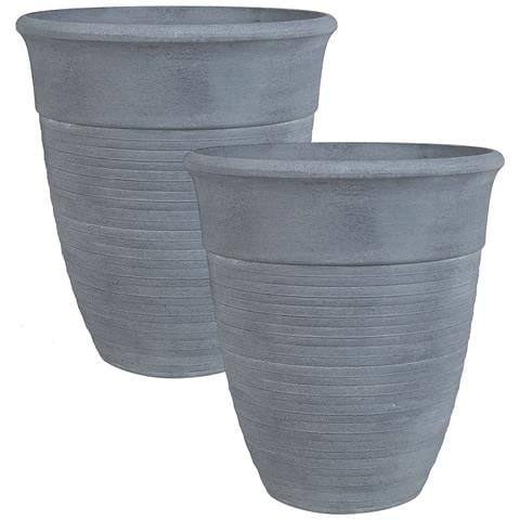 Set Di 2 Vasi Per Piante Katalima 50 Cm Grigio - Foto 2