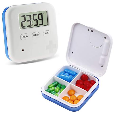 Contenitore Per Pillole Con 5 Allarmi Promemoria Al Giorno, Orologio Digitale E Conto Alla Rovescia. Allarme Sonoro E Vibrazione. - Foto 2