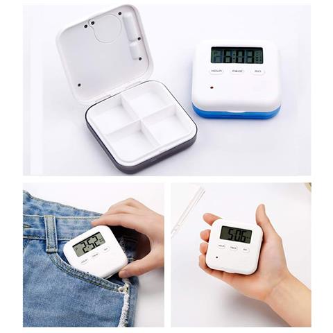 Contenitore Per Pillole Con 5 Allarmi Promemoria Al Giorno, Orologio Digitale E Conto Alla Rovescia. Allarme Sonoro E Vibrazione. - Foto 5