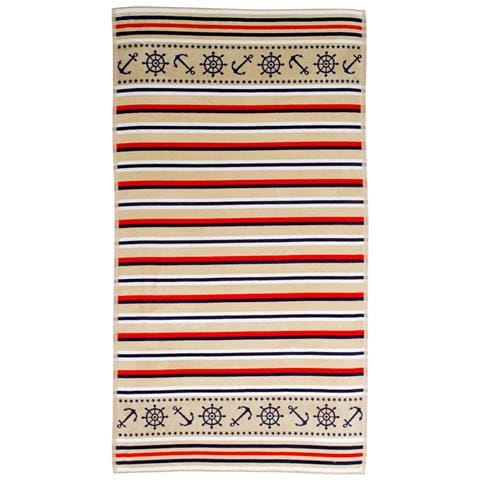 Telo Mare Jacquard In Spugna Asciugamano Da Spiaggia Disegno St Tropez - Foto 1