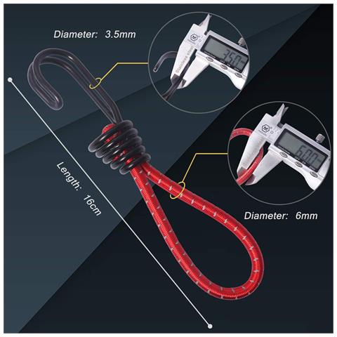 Metti Al Sicuro La Tua Attrezzatura Con Le Corde Elastiche Da 15 Cm - Design A Doppio Gancio - Foto 2
