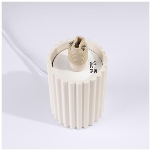 Lampada Da Tavolo Halo Beige Sl. 1721 - Moderno Lampada Da Scrivania Beige 19x12x12 Cm - Foto 8