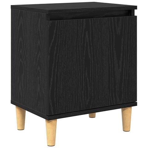 comodino rovere nero rovere nero legno ingegnerizzato - Foto 1