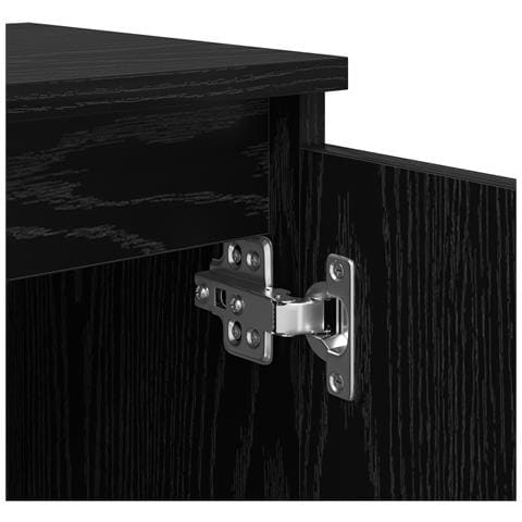 comodino rovere nero rovere nero legno ingegnerizzato - Foto 9