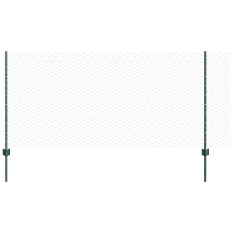 Recinzione esagonale con palo 10 x 1 m Acciaio rivestito in PVC - Foto 1