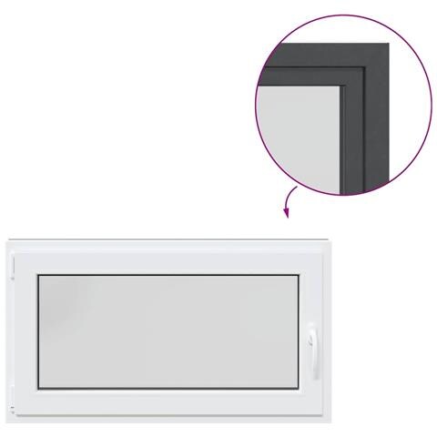 "Finestra da cantina ""RISOR"" 110x70 cm anta-ribalta DIN sinistra antracite" - Foto 1