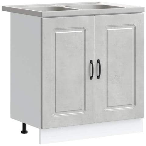 Mobile da cucina Kalmar 2 pcs Grigio 80 x 46 x 81.5 cm - Foto 1