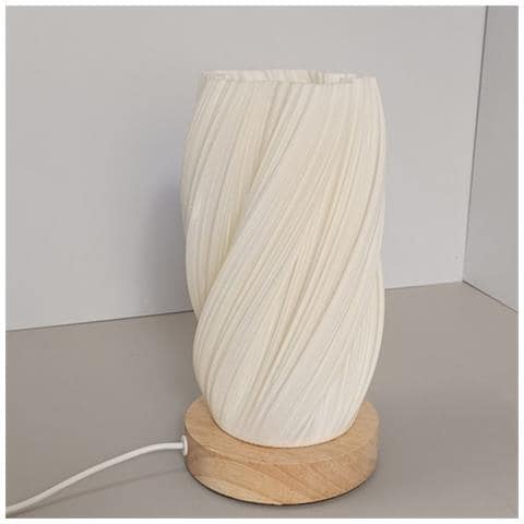 Lampada Da Tavolo Dimmerabile Usb Con Base In Legno - Lampada Da Comodino In Stile Nordico - Foto 2