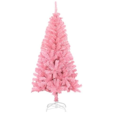 Albero Di Natale Artificiale Con Supporto Rosa 120 Cm Pvc - Foto 1
