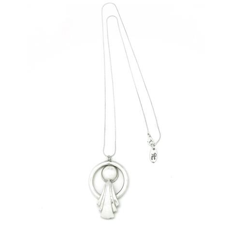 Collana Lunga, Design Argento, Placcato Ottone, 80 Cm - Foto 1