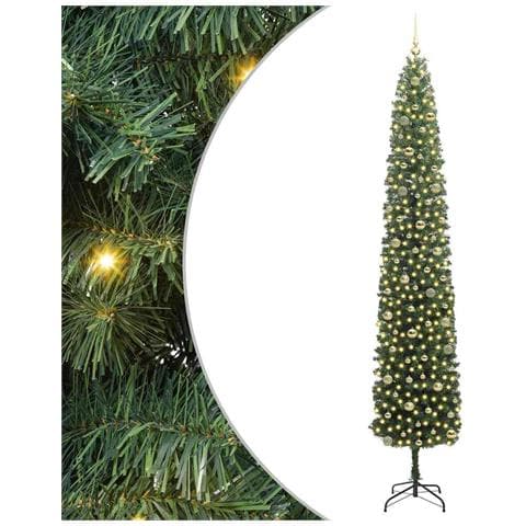 Albero di Natale artificiale con 300 LED Verde 270 cm - Foto 1