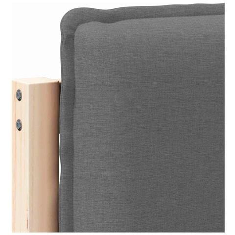 Testiera imbottita con testiera Grigio Naturale e Chiaro 135 cm - Foto 9