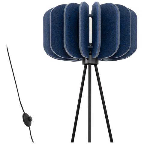 Lampada Da Terra Mula 45 Navy Sl. 1865 - Moderno Lampada Da Terra Blu Navy /nero 134x45x45 Cm - Foto 1