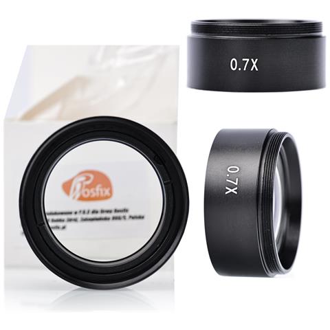 Lente Per Microscopio Stereoscopico 0,7x - Alta Qualità, Distanza Lavoro 120mm | Filettatura 48mm | Compatibile Con Modelli Specifici - Foto 1