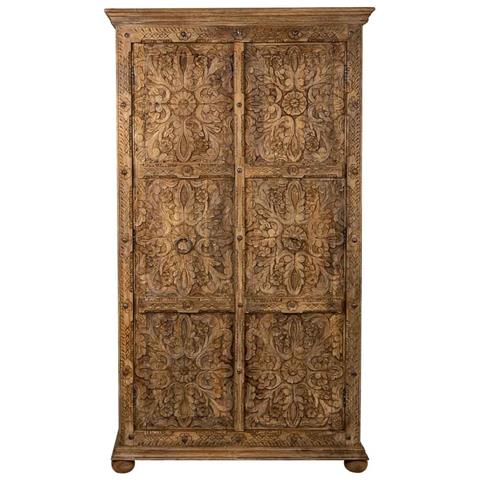Armadio In Legno Fatto A Mano Marrone 102x44x183h - Foto 2