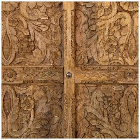 Armadio In Legno Fatto A Mano Marrone 102x44x183h - Foto 8