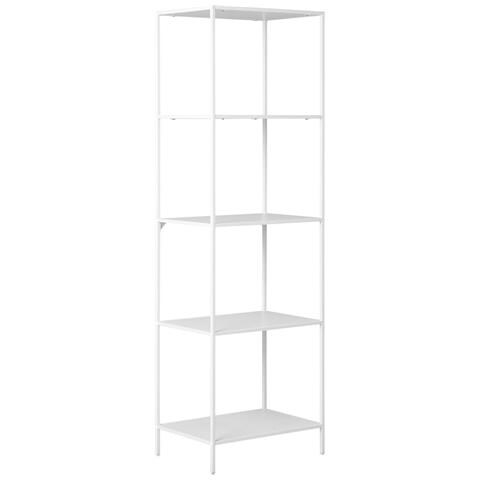 Libreria Vita A 5 Ripiani, Telaio Bianco In Acciaio 51×35×170 Cm - Foto 1