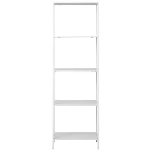 Libreria Vita A 5 Ripiani, Telaio Bianco In Acciaio 51×35×170 Cm - Foto 2