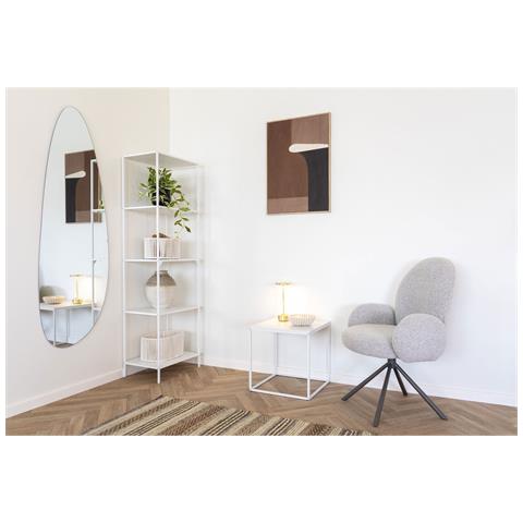 Libreria Vita A 5 Ripiani, Telaio Bianco In Acciaio 51×35×170 Cm - Foto 4