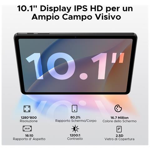 Tab A9 Android 15 Tablet con Tastiera, Tablet 10 Pollici Gemini AI, Con tastiera /stilo /custodia, 1280 * 800 HD IPS, 12GB (3GB+9GB) RAM + 64GB ROM, 6580mAh, WiFi 5, Doppia Speaker, 8MP+5MP, Tablet in Offerta Face ID /OTG - Foto 5