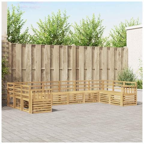 Set di divani da esterno 10 pcs Bianco 363 x 187,5 x 73 cm - Foto 2