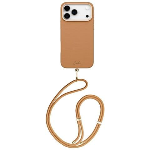 Custodia Per Iphone 17 Pro Max Marrone Con Cordino Uniq - Foto 1