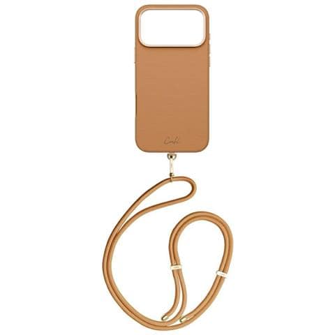 Custodia Per Iphone 17 Pro Max Marrone Con Cordino Uniq - Foto 2