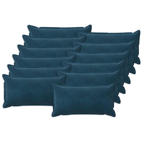 Cuscino con cuscino HOUTEN 12 pz Blu Velluto - Foto 1