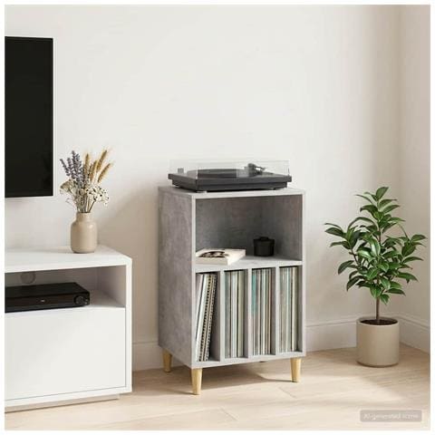 Supporto per Giradischi Grigio Cemento 47 x 39,5 x 74,5 cm - Foto 2