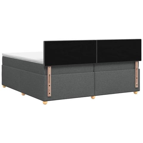 Letto box spring con materasso Grigio Scuro 200 x 200 cm - Foto 9