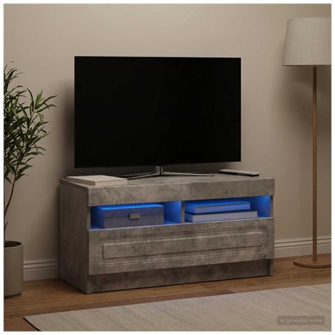 Mobile TV LED Grigio Cemento Legno ingegnerizzato - Foto 2