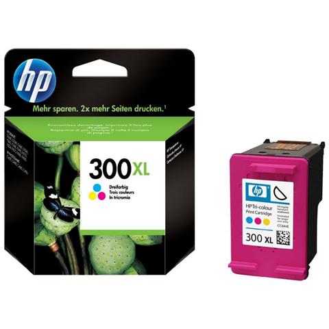 CC644EE Cartuccia Ink Originale 300XL Ciano Magenta Gialla per HP Deskjet D1660 Capacità 440 Pagine - Foto 2