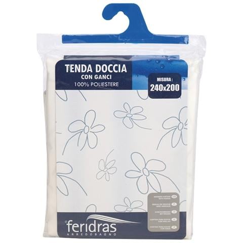 Tenda di protezione per doccia in poliestere 240 x 200 con fantasia a righe - Foto 1
