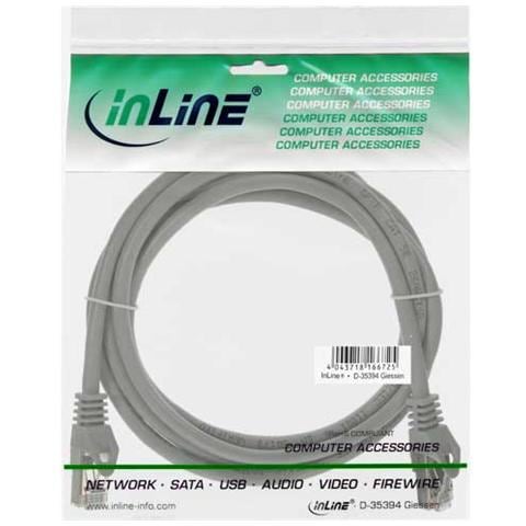 cavo patch per rete dati lan cat. 5e, 2x rj45, schermatura futp, colore grigio, 5m - Foto 2