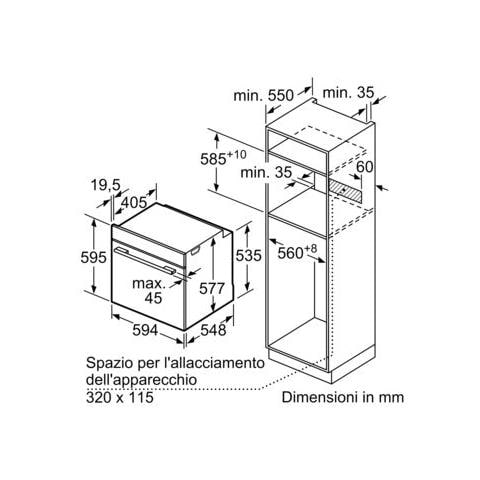 Forno Elettrico da Incasso iQ700 HB673GBS1 Capacità 71 L Multifunzione Ventilato Potenza 3650 W Colore Acciaio Inox - Foto 11